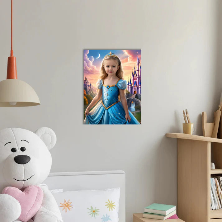 Niebieska Księżniczka  - Personalizowany Obraz na Płótnie