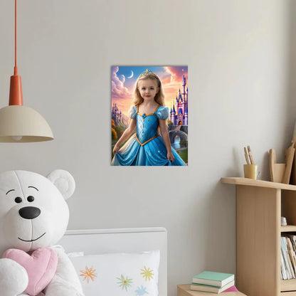 Niebieska Księżniczka  - Personalizowany Obraz na Płótnie