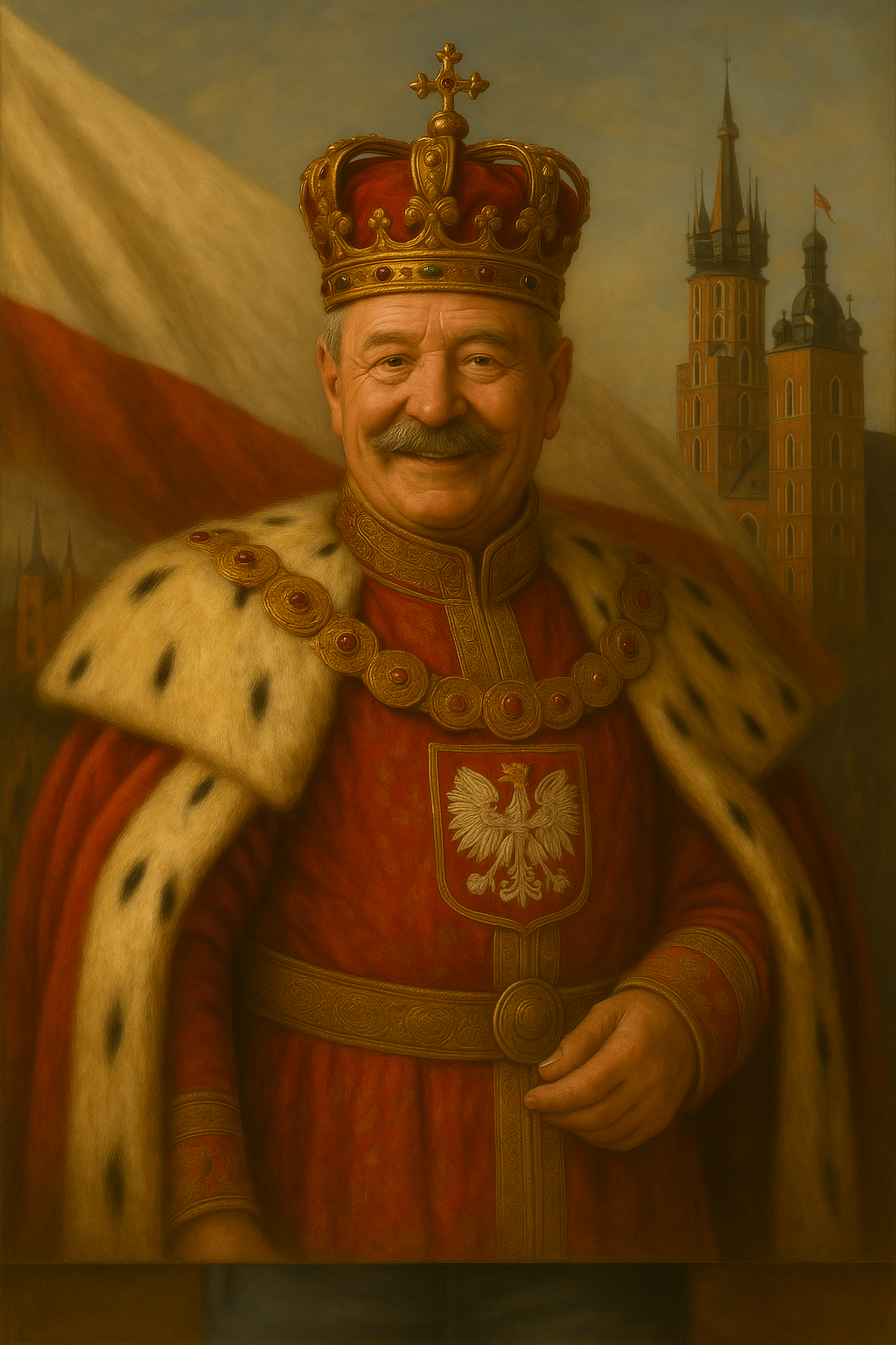 Król Polski - Personalizowany Obraz na Płótnie